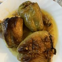 stuffed peppers (paprika)  at Te Becqua in Sarande