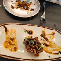 Onion pakora with water chestnut at Turmeric Kitchen 65 in Taunton