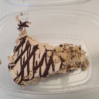 Chocolate creme cake with pudding filling at Loving Hut in Hamburg