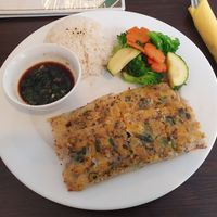 Number 40 vegan egg with mushroom and leek at Loving Hut in Hamburg