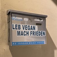 Letter box .  at Loving Hut in Hamburg