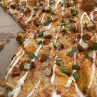 Buffalo (not) chicken pizza.   at Toppers Pizza in Indianapolis