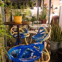 Outdoor seating  at Golden State Vegan Sushi in Bangkok