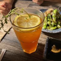 Yuzi lemon tea   at Golden State Vegan Sushi in Bangkok