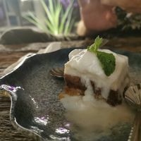 Coconut chocolate cake at Golden State Vegan Sushi in Bangkok