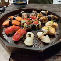 Chef's platter at Golden State Vegan Sushi in Bangkok