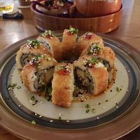 Mango crunch roll at Golden State Vegan Sushi in Bangkok