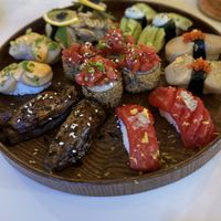 Chef selection sushi platter   at Golden State Vegan Sushi in Bangkok