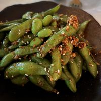 Spicy Edamame   at Golden State Vegan Sushi in Bangkok