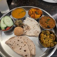 Veg thali set at Ashiana Vegetarian Restaurant in Nairobi