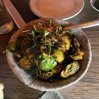 Crispy Brussels sprouts with kimchi vinaigrette
 at Takato in Fort Lauderdale