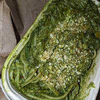 Truffle Genoaise Pesto Pasta at The Bodhi Cafe in Mumbai
