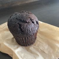 Double chocolate muffins  at Source Coffeehouse in Bridgeport