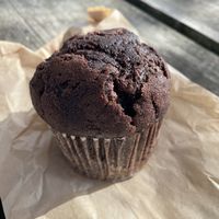 Chocolate muffin vegan at Source Coffeehouse in Bridgeport