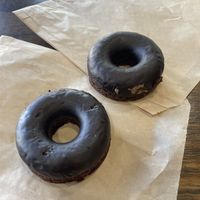 Chocolate donuts  at Source Coffeehouse in Bridgeport