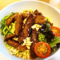 Seitan zoodle special at Vegan Earth in Ayr