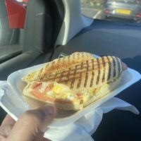 Cheese and ham panini   at Vegan Earth in Ayr