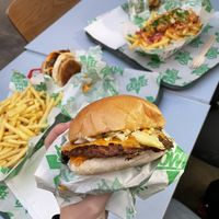 Cheese burger at Oowee Vegan in South West London