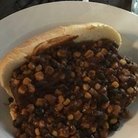 carrot dog with vegan chili at Instant Karma Hot Dogs in Joplin