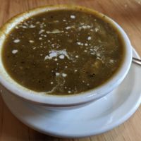Pumpkin soup at Carmo in New Orleans