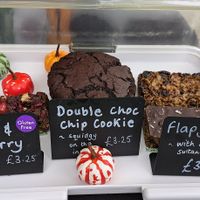 Vegan cakes at New Dawn Vegan Coffee Shop in Borrowdale