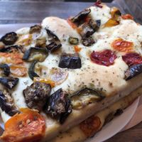 Focaccia with grilled veggies.  at Backstube in Fredrikstad