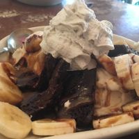 Banana Split (Summer 2016 menu). Warning: the brownies contain nuts at Pomegranate Cafe in Phoenix