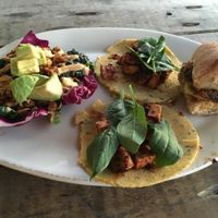 Happy Hour street tacos and slider (Fall/Winter 2015) at Pomegranate Cafe in Phoenix