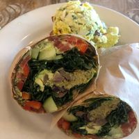 Athena wrap with potato salad at Pomegranate Cafe in Phoenix