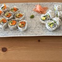 Veggie California Roll & Mango Roll at Bon Sushi in Lethbridge