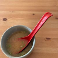 Miso Soup at Bon Sushi in Lethbridge