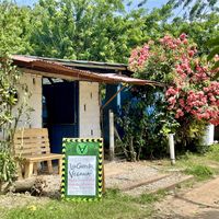 Outside view, random but pretty back street location at La Carreta Vegana in La Guajira