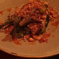 Griddled asparagus at Nelsons Wine Bar in Hebden Bridge