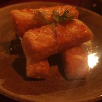 Polenta chips at Nelsons Wine Bar in Hebden Bridge