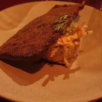 Aubergine schnitzel at Nelsons Wine Bar in Hebden Bridge