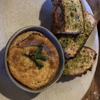 Delicious cheesy dippy thing  at Nelsons Wine Bar in Hebden Bridge