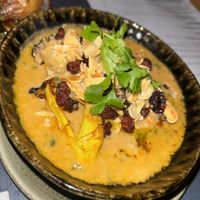 Roasted cauliflower Korma  at Nelsons Wine Bar in Hebden Bridge