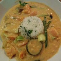 Thai red curry at Nelsons Wine Bar in Hebden Bridge
