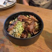 Coconut rice with tamarind shallots and chickpeas at Nelsons Wine Bar in Hebden Bridge