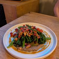 Broccoli salad at Nelsons Wine Bar in Hebden Bridge