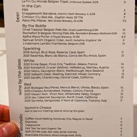 Menu page at Roselily at Roselily in South Bend