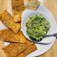 Edamame Guac with Umami Crisps  at True Food Kitchen  in Columbus