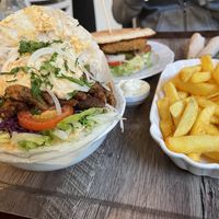 Döner Kebab with fries at Rebels in Bamberg