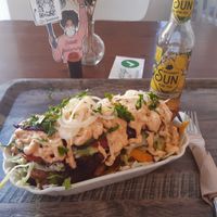 Gyros with fries - so tasty, so filling! at Rebels in Bamberg