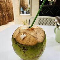 Fresh coconut  at Corazon Contento PDC in Playa Del Carmen