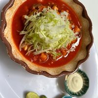 Pozole 🔥  at Corazon Contento PDC in Playa Del Carmen