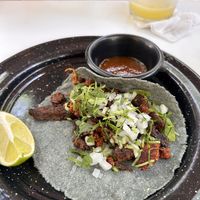 Chorizo tacoos  at Corazon Contento PDC in Playa Del Carmen