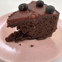 Chocolate cake  at Corazon Contento PDC in Playa Del Carmen