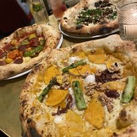 Pumpkin, no pepperoni and mushroom & truffle  at Vegitalian - Schoutenstraat in Utrecht