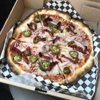 personal 10in pizza. crust was so thin 😭  at East Side Pies in Austin